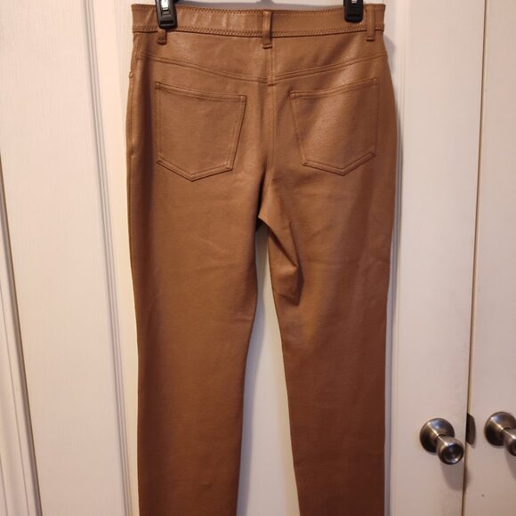 Chico's Women’s So Slimming Girlfriend Ankle Straight Camel Brown Pants NWOT - Picture 3 of 3